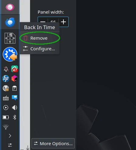 Remove Icon in Panel