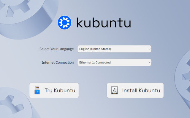 Kubuntu 24.04 ISO boot screen