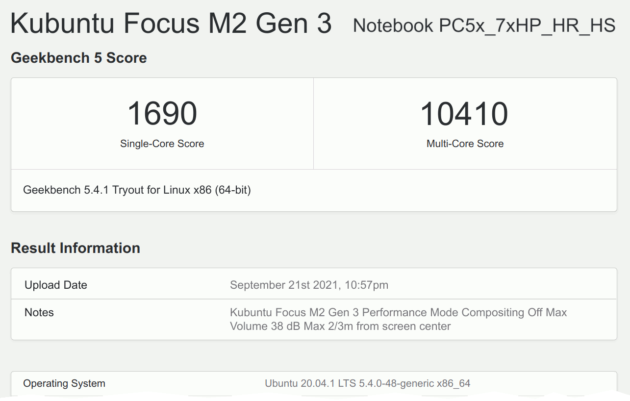 Geekbench 5.2.3 and 4.4.3