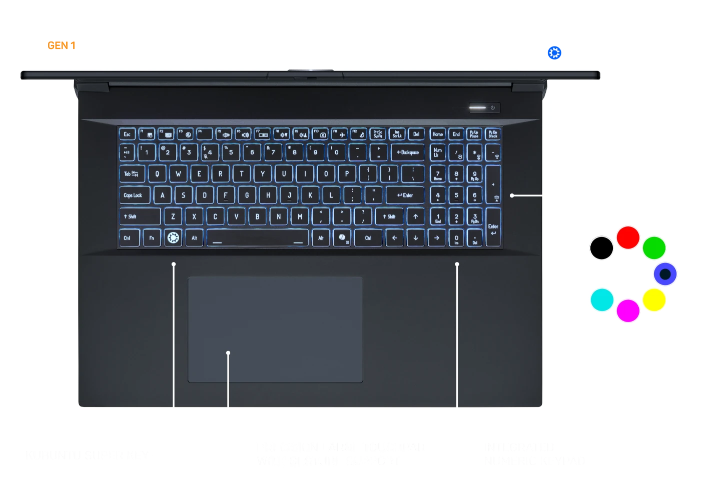 Keyboard Colors and Touchpad