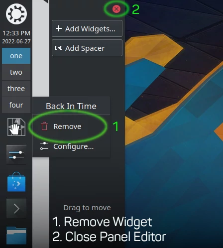 Remove Icon in Panel