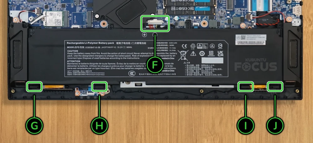 Unscrew the battery screws.