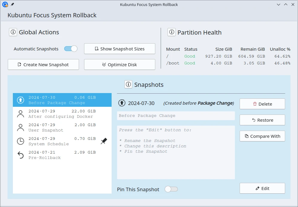 System Rollback