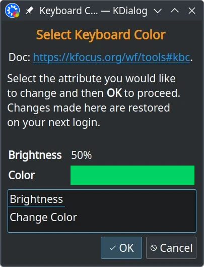 Keyboard Color Chooser